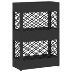 vidaXL Support de parapluie noir - 28x12x41 cm en acier