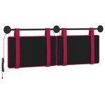vidaXL Tête de lit suspendue Avec lumière LED Bordeaux Velours