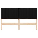 vidaXL Tête de lit capitonnée Marron et Noir 150 cm Pin massif