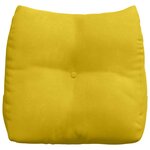 vidaXL Coussin de Dos Jaune 45 x 24 x 50 cm Velours
