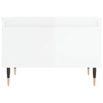 vidaXL Tables basses 2 Pièces blanc brillant 50x46x35cm bois d'ingénierie