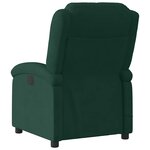 vidaXL Fauteuil de massage inclinable vert foncé velours