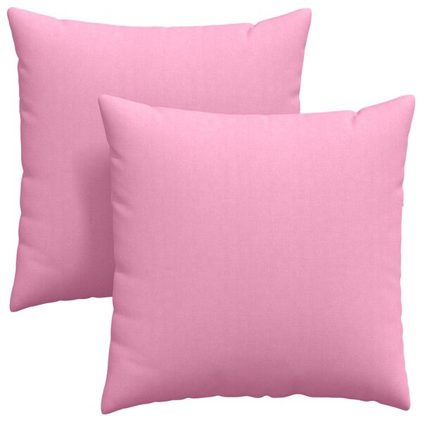 vidaXL Coussins de canapé 2 Pièces Rose 80 x 80 cm tissu