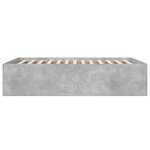 vidaXL Cadre de lit gris béton 135x190 cm bois d'ingénierie