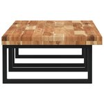 vidaXL Étagère de vasque murale acier et bois massif d'acacia