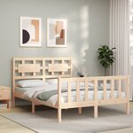 vidaXL Cadre de lit sans matelas bois de pin massif