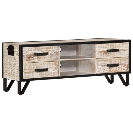 vidaXL Meuble TV 110x30x41 cm Bois d'acacia massif