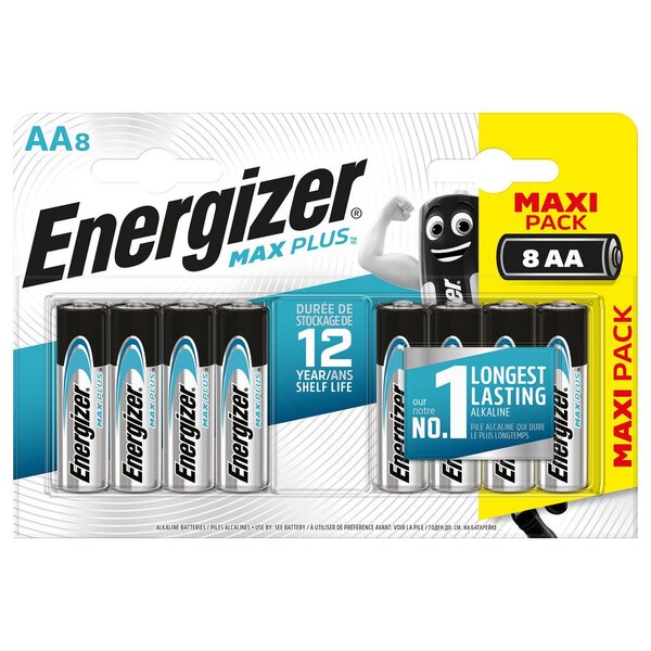Pile alcaline AA / LR6 Max Plus - Lot de 8 (blister 8 unités)