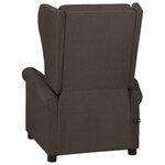 vidaXL Fauteuil inclinable Marron foncé Tissu