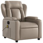 vidaXL Fauteuil de massage inclinable électrique cappuccino similicuir