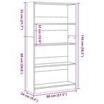 vidaXL Bibliothèque chêne fumé 80x24x143 cm bois d'ingénierie