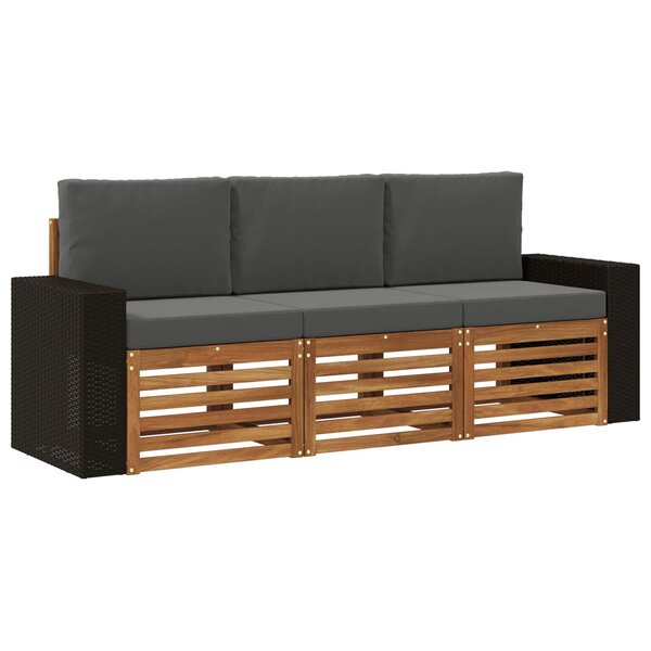 vidaXL Ensembles de canapés 3 pc Bois d'Acacia Massif