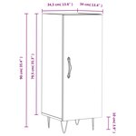 vidaXL Buffet Chêne marron 34 5x34x90 cm Bois d'ingénierie