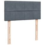 vidaXL Sommier à lattes de lit et matelas Gris foncé 80x200 cm Velours