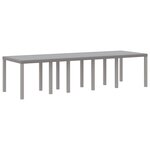 Ensemble de salle à manger jardin 13 pièces vidaXL avec coussins gris clair poly rattan
