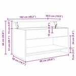 vidaXL Table basse Chêne noir 102 x 50 x 52.5 cm Bois d'ingénierie