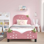 vidaXL Cadre de lit pour enfants avec tête de lit Rose 80 x 200 cm