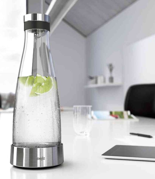 Carafe rafraîchissante BOTTLE 1 Litre Verre/acier EMSA