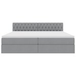 vidaXL Lit avec des lumières à LED Gris clair 200 x 200 cm tissu