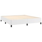 vidaXL Sommier à lattes de lit avec matelas Blanc 180x200cm Similicuir