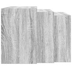 vidaXL Tables gigognes 3 Pièces sonoma gris bois d'ingénierie