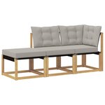 vidaXL Unité de canapé sectionnel avec coussin 3 Pièce Blanc