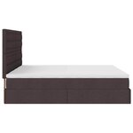 VidaXL Cadre de lit ottoman avec matelas marron foncé 180x200 cm tissu
