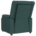 vidaXL Fauteuil inclinable Vert foncé Tissu