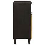 vidaXL Buffet Noir et or 60 x 33 x 75 cm bois de manguier massif