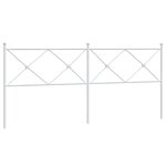 vidaXL Tête de lit de remplacement métal blanc 193 cm