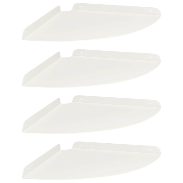 vidaXL Étagère flottante avec étagère 4 Pièces Blanc 30 x 30 x 2 cm