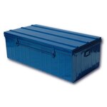 Malle de rangement en métal bleu 225 litres