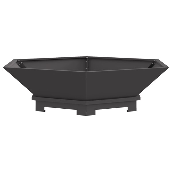 brasero hexagonal vidaXL noir 100x100x28 cm en acier