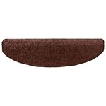 vidaXL Tapis d'escalier auto-adhésifs 15 Pièces Marron 80 x 24 5 x 3 5 cm