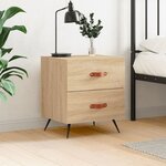 vidaXL Table de chevet chêne sonoma 40x35x47 5 cm bois d’ingénierie