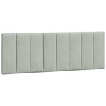 vidaXL Coussin de tête de lit gris clair 140 cm velours