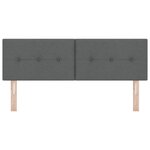 vidaXL Tête de lit LED avec tête de lit Gris foncé 144 cm Polyester