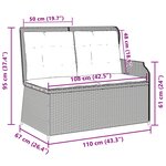 vidaXL Banc de jardin avec coussin Beige et gris polyrotin