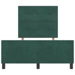 vidaXL Cadre de lit avec tête de lit Vert foncé 120 x 200 cm Velours