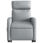 vidaXL Fauteuil inclinable de massage électrique Gris clair Tissu