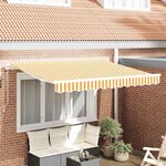 vidaXL Auvent Rétractable Jaune 300 x 200 cm tissu
