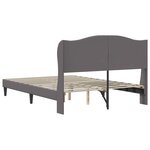vidaXL Cadre de lit avec tête de lit Gris 140 x 200 cm Simili cuir
