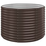 vidaXL Lit surélevé de jardin Acier galvanisé marron