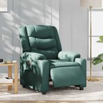 vidaXL Fauteuil inclinable électrique Vert foncé Tissu