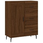 vidaXL Buffet chêne marron 69 5x34x90 cm bois d'ingénierie