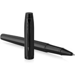 PARKER IM Monochrome Stylo Roller  Noir Mat  Recharge noire pointe fine  Coffret cadeau