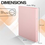 ACROPAQ -  8 x Classeur A4 - Avec 2 Anneaux 30mm  Jusqu'à 200 feuilles  Dos de 3 5 cm  Terre