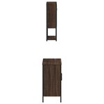 vidaXL Ensemble de meubles de salle de bain 2 Pièces Chêne marron