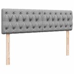 vidaXL Lit ottoman avec matelas gris clair 140x190 cm tissu