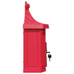 vidaXL Boîte aux lettres murale avec porte Rouge 40.5 x 15.5 x 44 cm